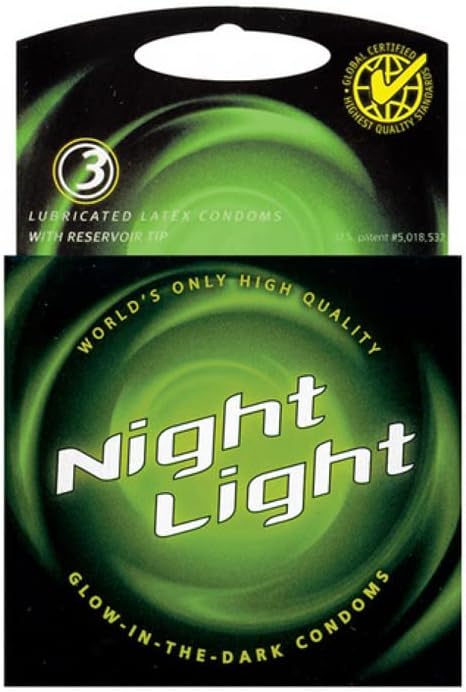 Glow in the Dark Condoms - 3 Pack - Night Light-