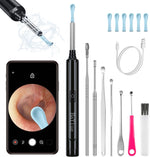 Ear Wax Removal with Camera, Earwax Remover Tool, 1296P FHD Wireless Ear Otoscope with 6 LED Lights, 6 Ear Spoon & 6 Traditional Tools Ear Wax Removal Kit for Iphone, Ipad & Android Smart Phone