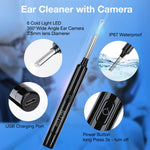 Ear Wax Removal with Camera, Earwax Remover Tool, 1296P FHD Wireless Ear Otoscope with 6 LED Lights, 6 Ear Spoon & 6 Traditional Tools Ear Wax Removal Kit for Iphone, Ipad & Android Smart Phone