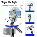 67" Phone Tripod ,Phone Holder for Iphone/Android & Selfie Stick,Upgraded Stand,Suitable for Home and Travel, Travel-Friendly & Stable Cellphone Smartphone