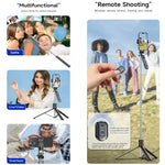 67" Phone Tripod ,Phone Holder for Iphone/Android & Selfie Stick,Upgraded Stand,Suitable for Home and Travel, Travel-Friendly & Stable Cellphone Smartphone