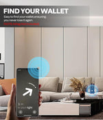 Smart Wallet for Airtag,Slim Leather RFID Bifold with Pop-Up Feature,9-14 Card Capacity & ID Window,Cash Slot,Gifts for Men (Airtag Not Included)